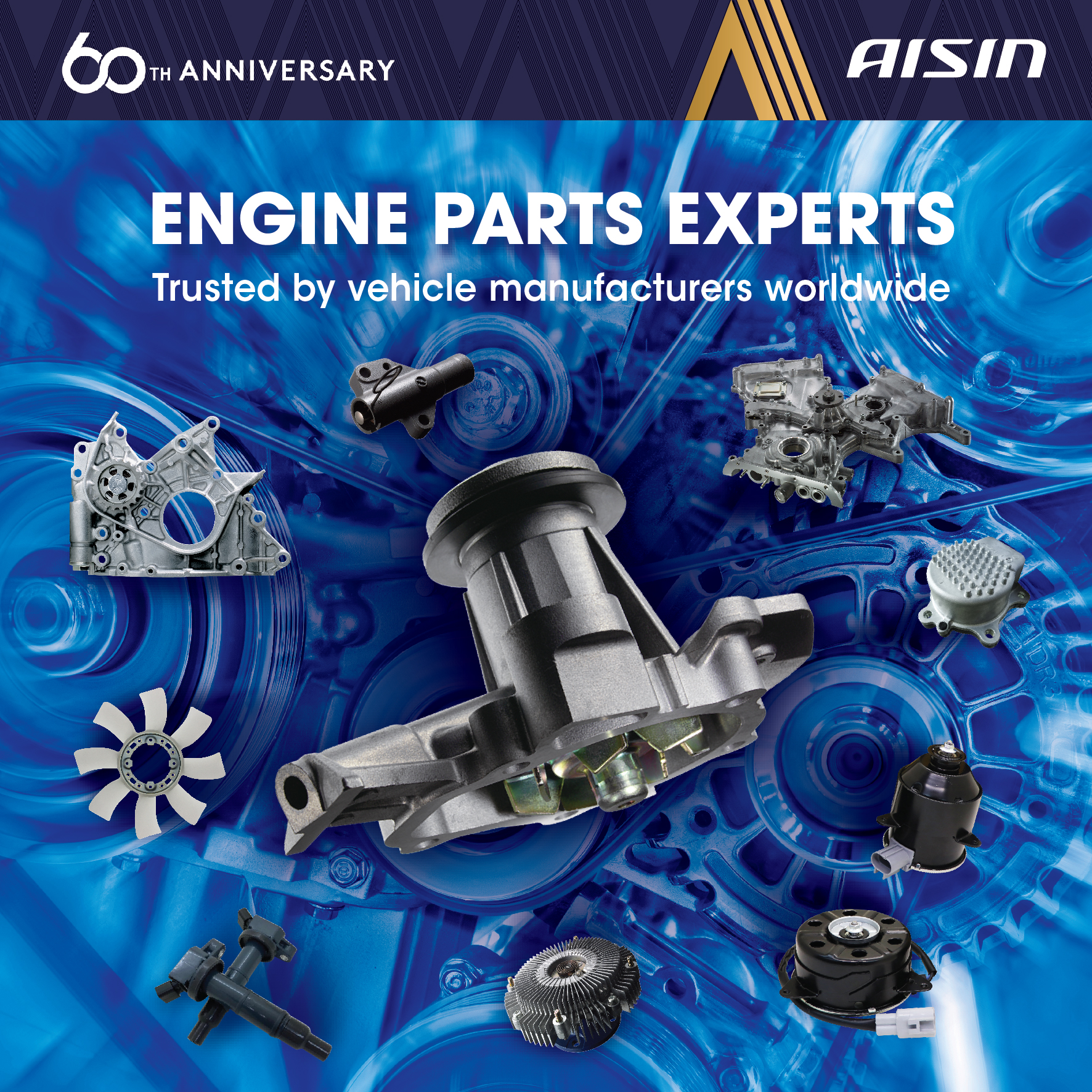 ปั๊มน้ำ AISIN สำหรับรถ Toyota Honda Isuzu ของแท้ ร้านอะไหล่รถยนต์ มิตรอารีอะไหล่ กาฬสินธุ์